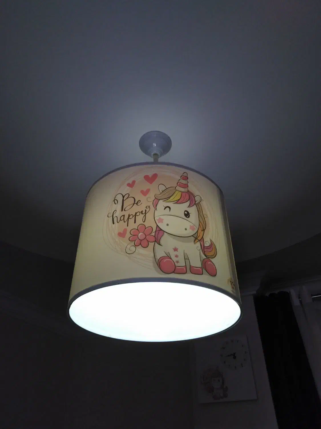 لوستر و ساعت طرح یونیکورن|لوستر و چراغ آویز|قائم‌شهر, |دیوار