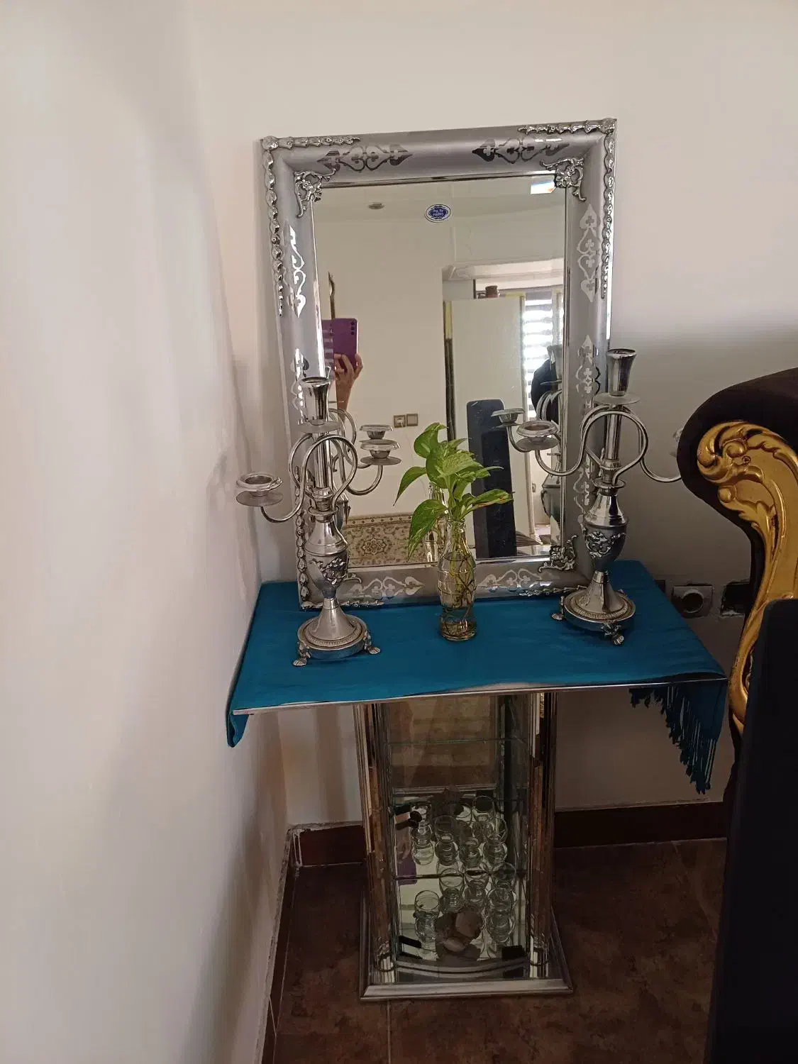 آینه وشمعدان|بوفه، ویترین، کنسول|قزوین, |دیوار