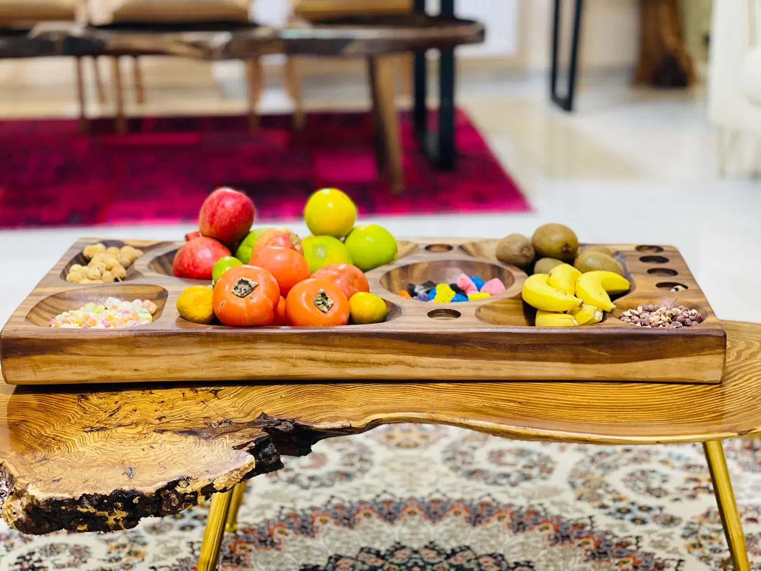 ظرف چوبی طلایی|ظروف سرو و پذیرایی|شیراز, دانشگاه شیراز|دیوار