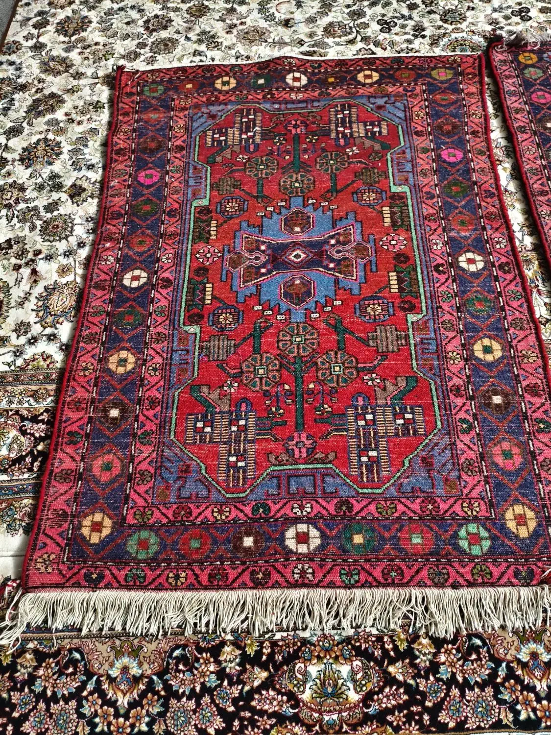 دوتا قالیچه به انداره105×160|فرش|بروجرد, |دیوار