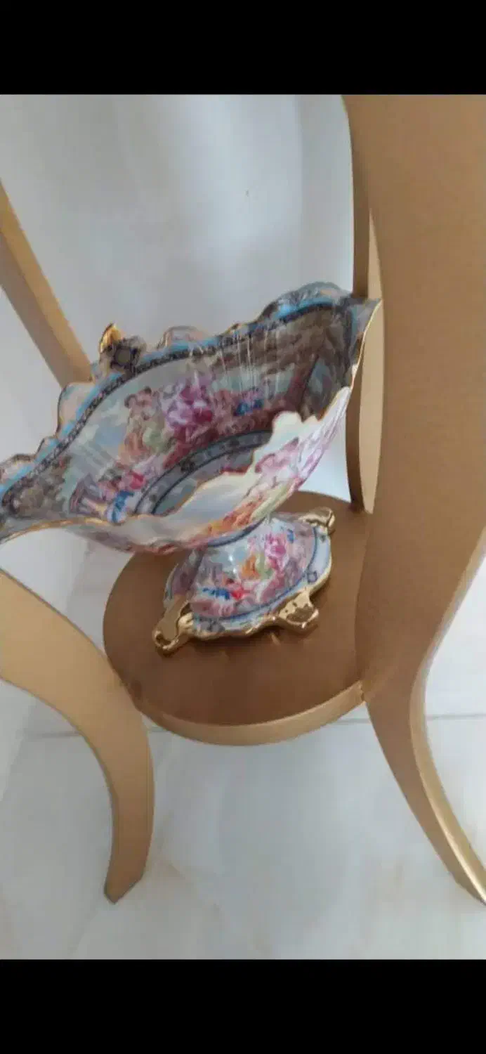 کشکول مارک لمونژ طرح ادم و حوا|کلکسیون اشیاء عتیقه|اصفهان, کوی امام|دیوار