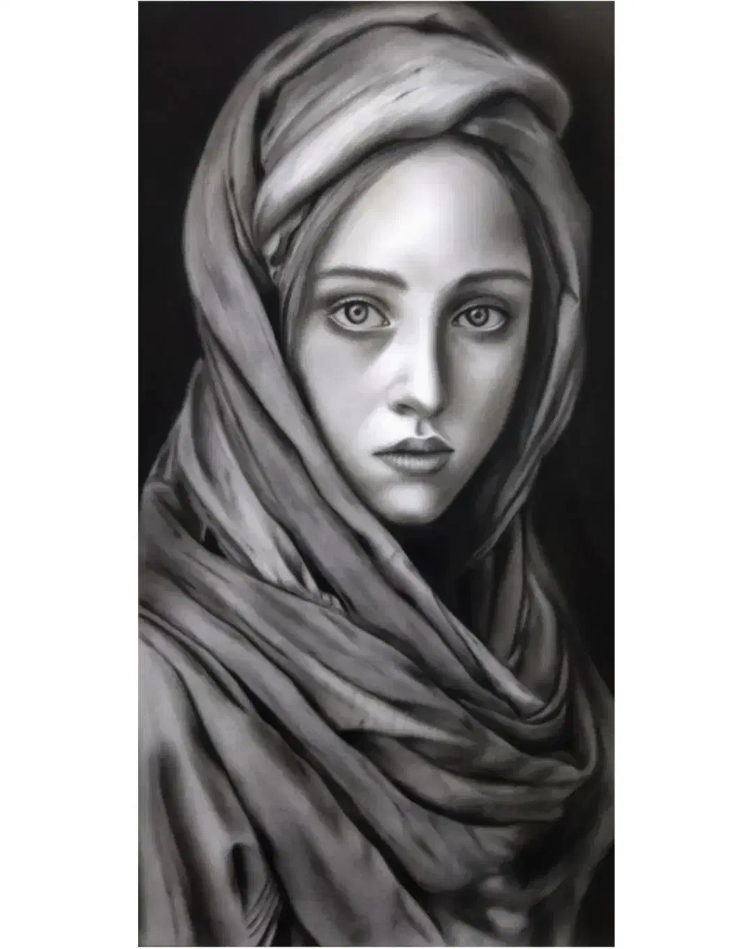 طراحی سیاه قلم|تابلو، نقاشی، عکس|خمین, |دیوار