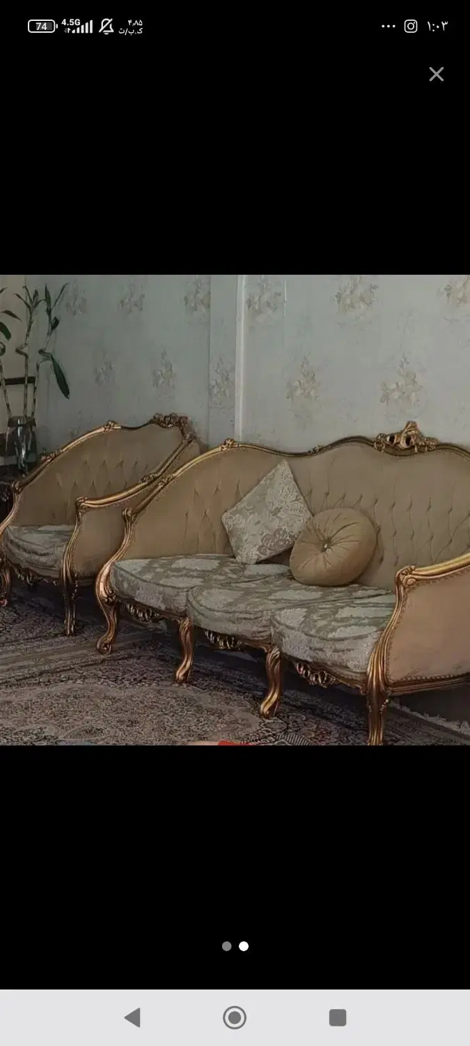 یک دست مبل نه نفره زمردباسه عددمیزدرحدنو|مبلمان خانگی و میز عسلی|مشهد, هنرور|دیوار