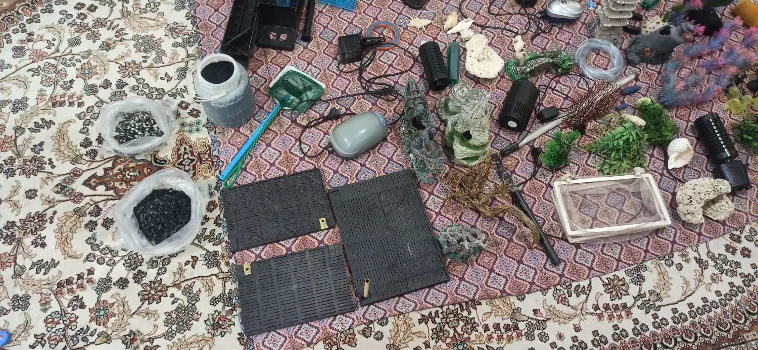 فروش دو عدد آکواریوم با کلی لوازم|ماهی|رشت, دباغیان|دیوار