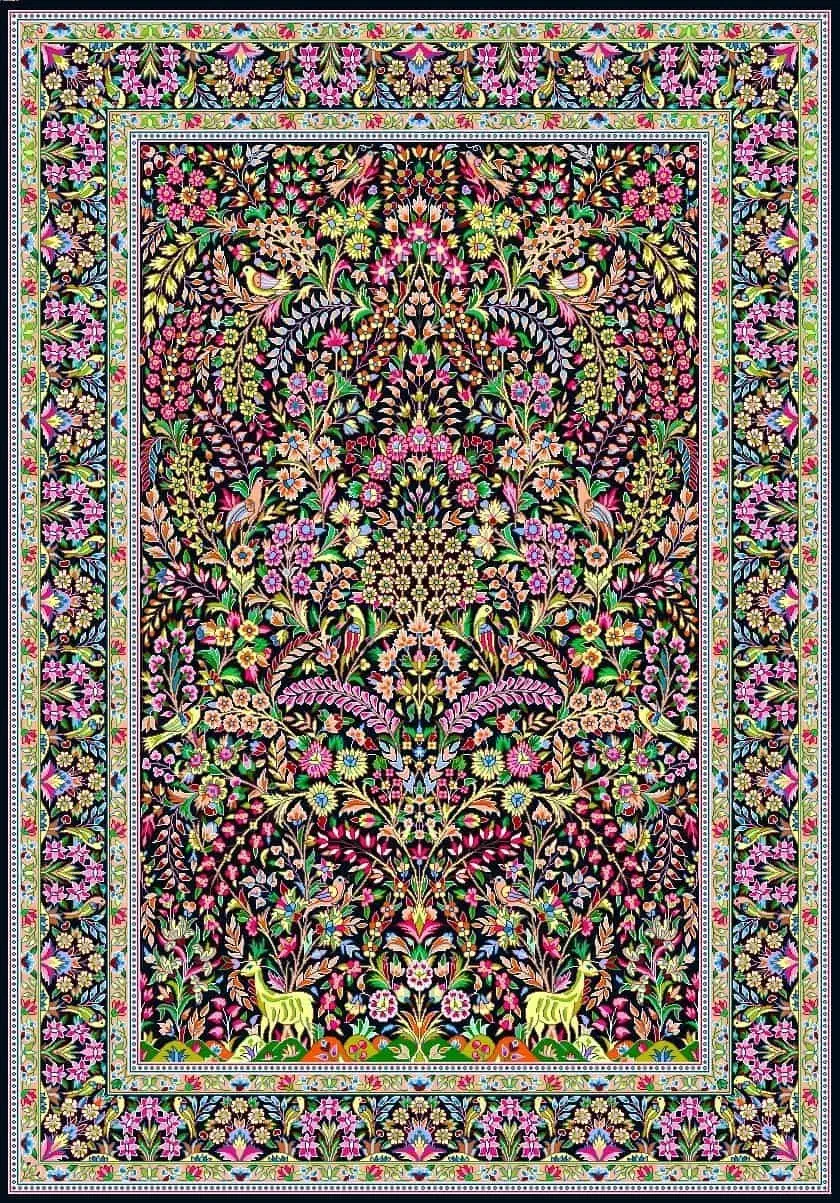 طرح نقشه قالی کرمانی تولید در کرمان|فرش|کرمان, |دیوار