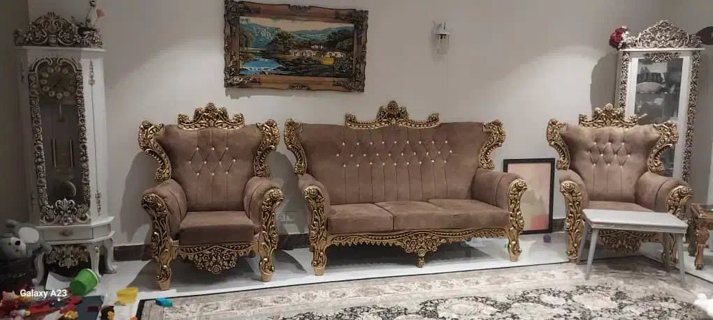 مبلمان ۸نفره سلطنتی نو|مبلمان خانگی و میز عسلی|تنکابن, |دیوار
