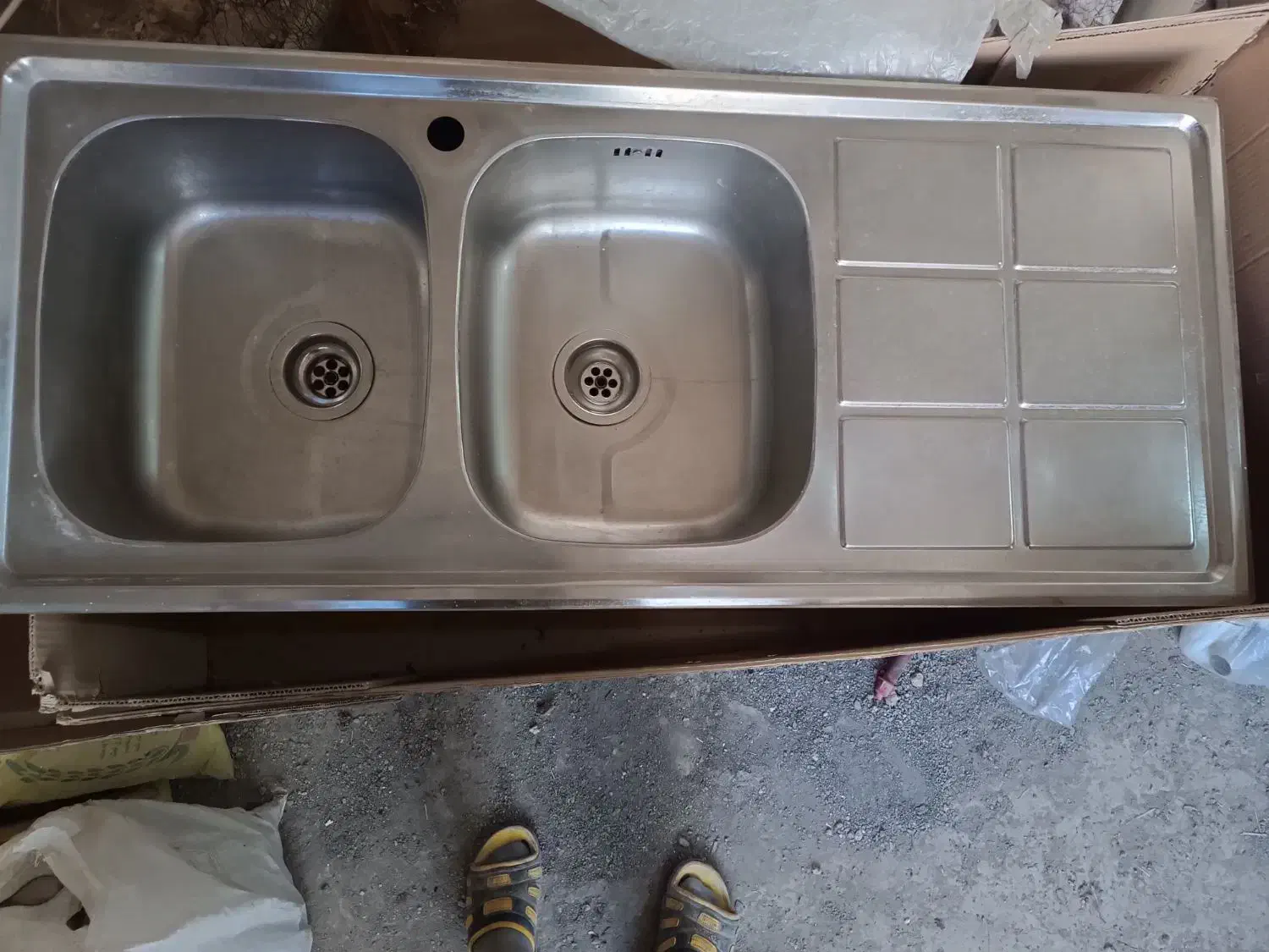 دو عدد سینک دوقلو تو کار|مصالح و تجهیزات ساختمان|خمین, |دیوار