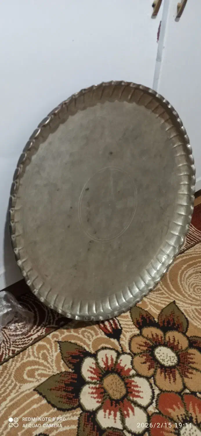 سینی مس قدیمی|کلکسیون اشیاء عتیقه|بیرجند, |دیوار