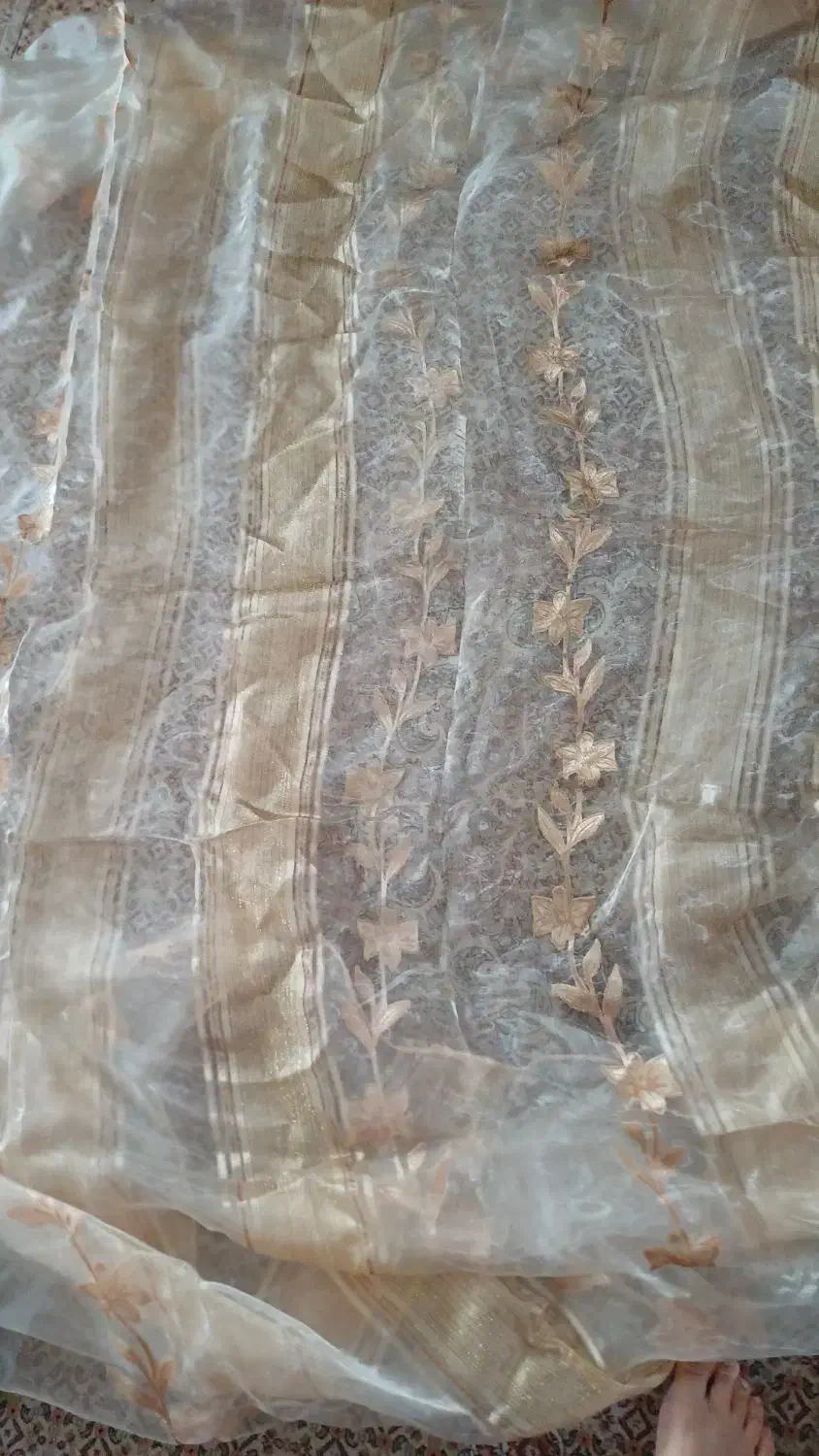 پارچه حریر دوخت نشده|پرده، رانر، رومیزی|اردبیل, |دیوار