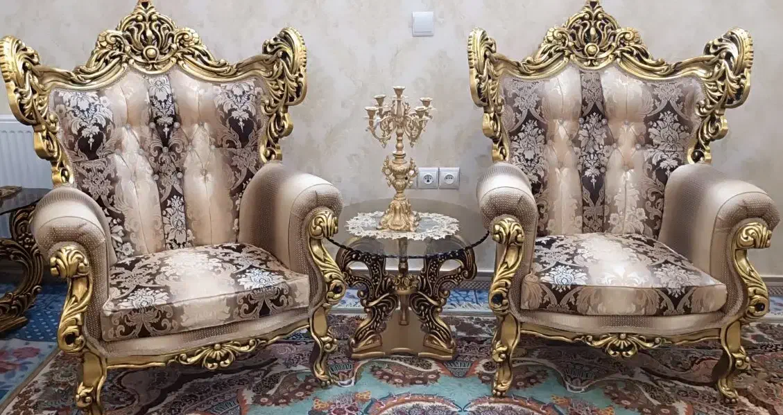 مبل سلطنتی درحدنونو ورق طلا|مبلمان خانگی و میز عسلی|بروجرد, |دیوار