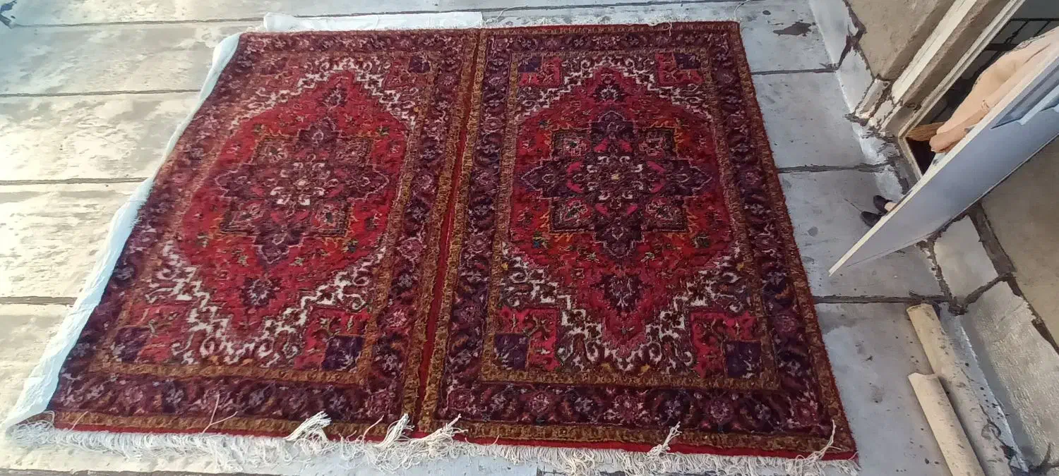 فرش دست بافت هریس 6 متری با نقشه تاجری|فرش|اهر, |دیوار