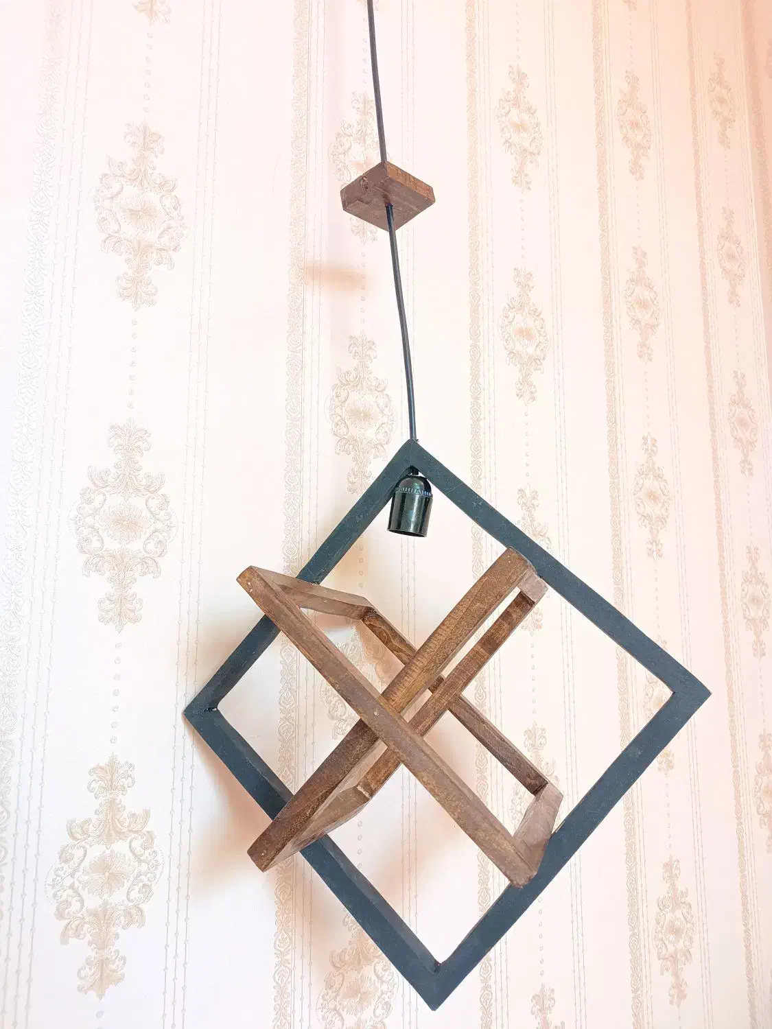 لوستر چوبی|لوستر و چراغ آویز|کرمان, |دیوار