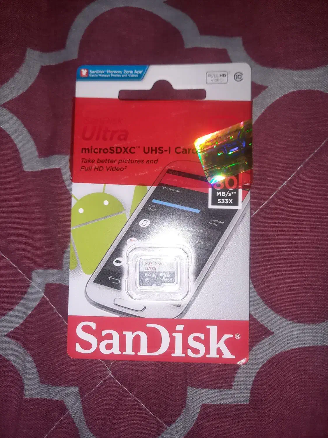 رم ۶۴ گیگ sandisk پلمپ fullHD|لوازم جانبی موبایل و تبلت|تهران, نیروی هوایی (پیروزی)|دیوار