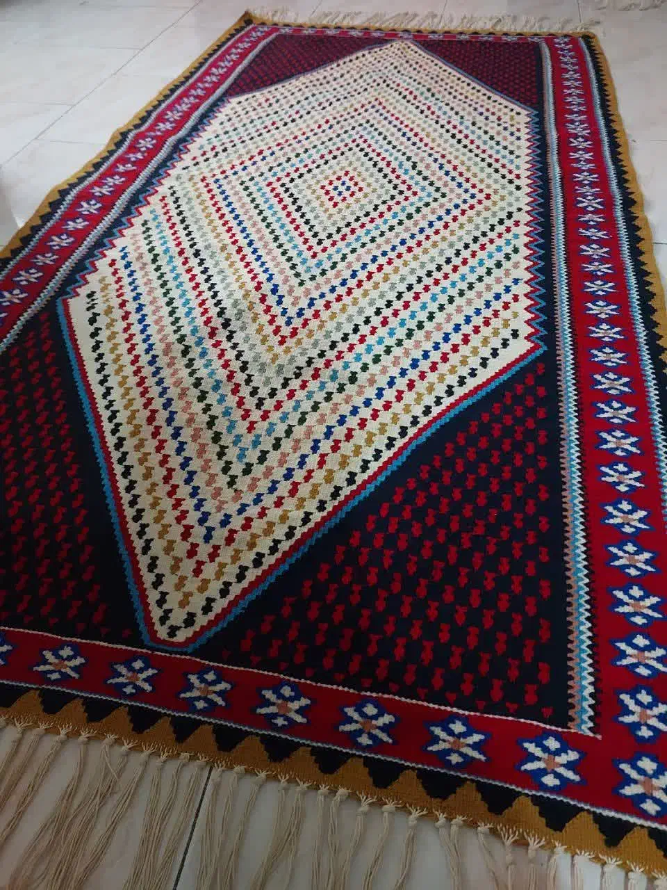 گلیم فرش  دستبافت|گلیم، جاجیم، گبه|فردیس, فرامرزیه|دیوار