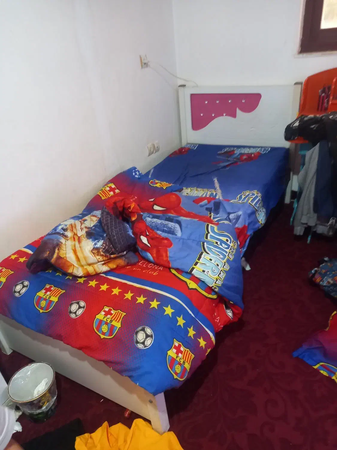 تخت یه نفره چوبی فلز|تخت و سرویس خواب|گرگان, |دیوار