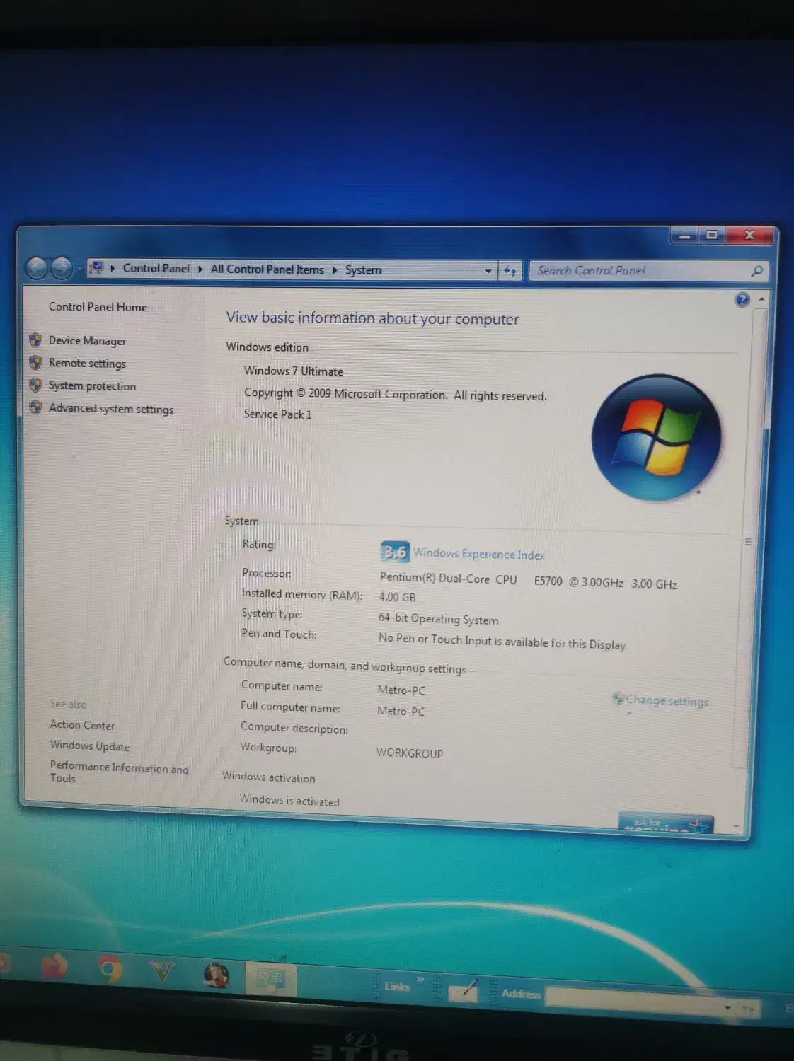 سیستم کامپیوتری با مانیتور موس کیس بجا فروشی|رایانه رومیزی|آستارا, |دیوار