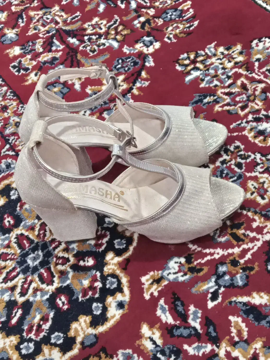 کفش سفید مجلسی پاشنه بلند|کیف، کفش، کمربند|تکاب, |دیوار