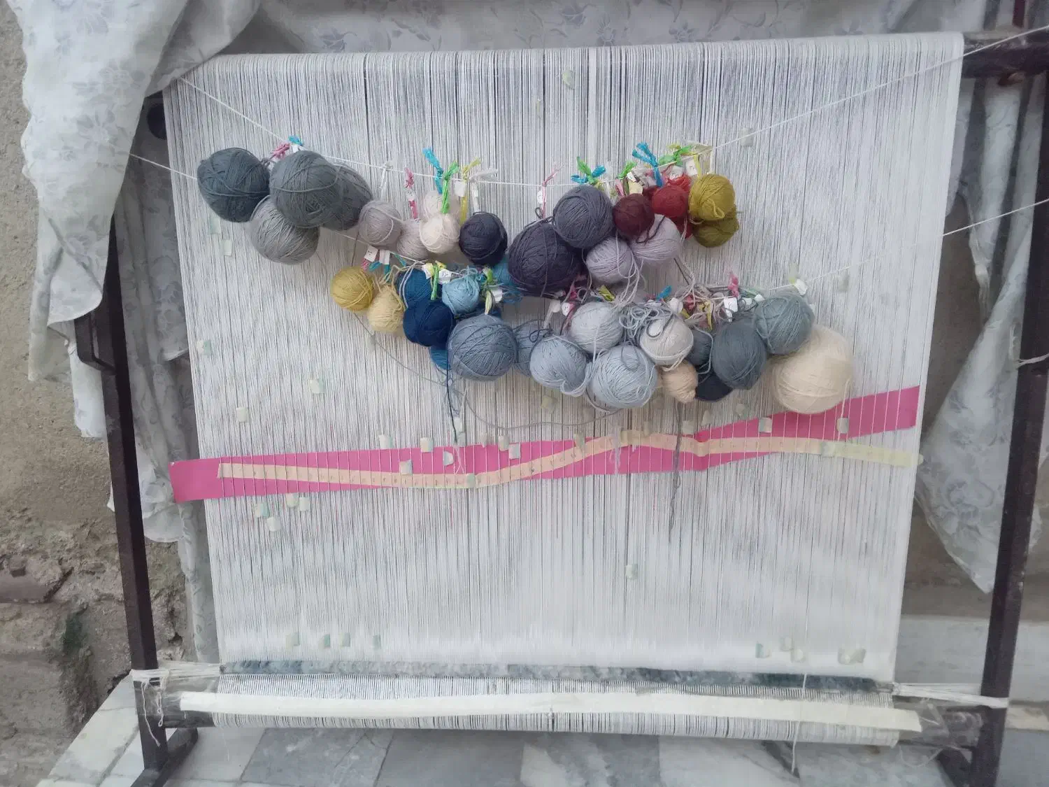 تابلوفرش نیمه کاره|تابلو فرش|بهار, |دیوار