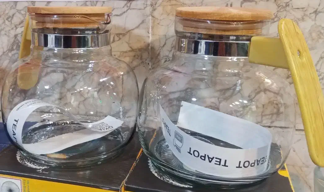 قوری پیرکس طرح بامبو 1لیتری|قوری، کتری، قهوه‌ساز دستی|مشهد, شهید قربانی|دیوار