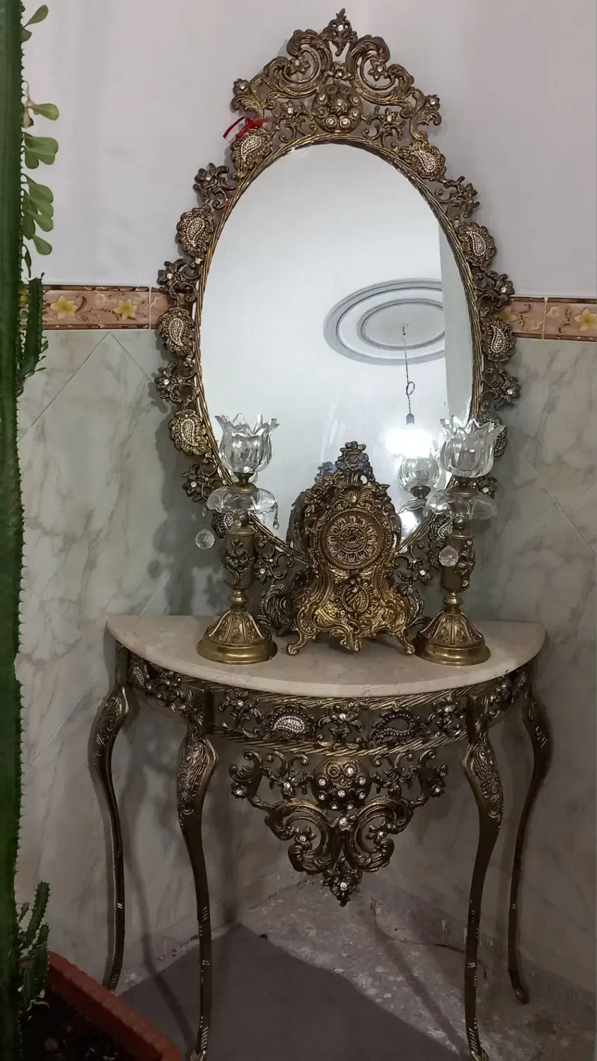 بوفه و آینه طرح برنز|بوفه، ویترین، کنسول|اردبیل, |دیوار