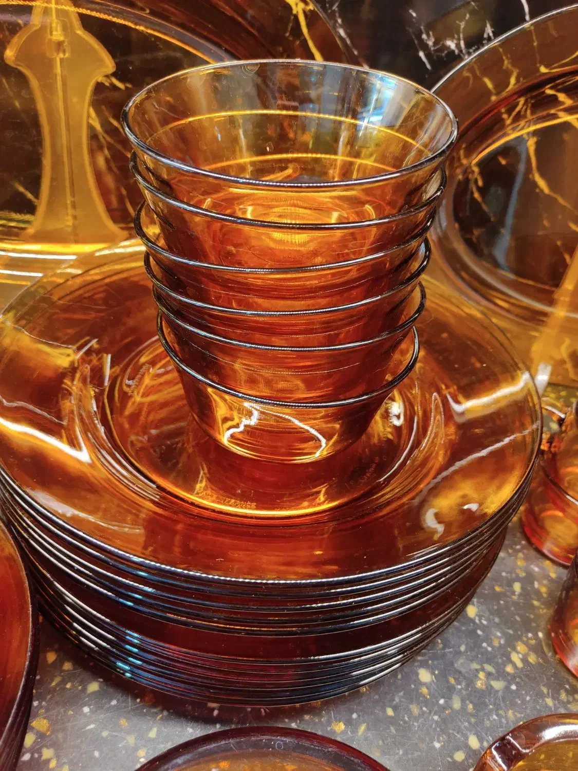 ظرف عسلی دورالکس فرانسه قاب و قدح آرکوپال|ظروف سرو و پذیرایی|اصفهان, شهرک کاوه|دیوار