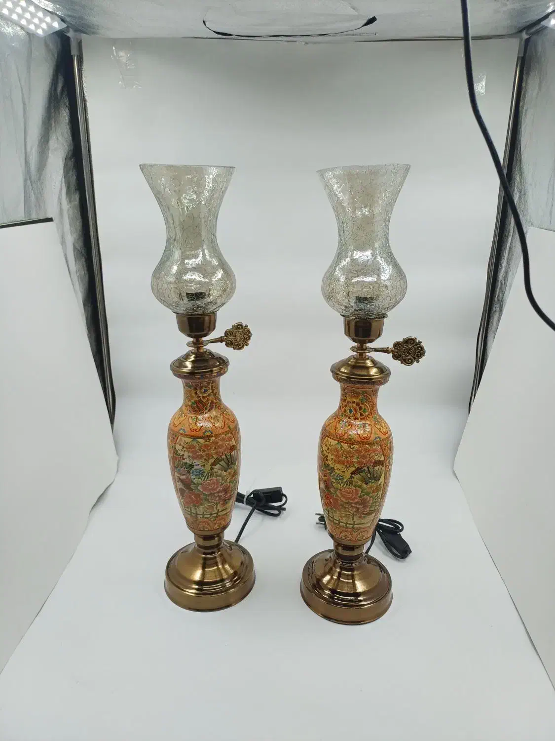 یک جفت شمعدان شیشه ترک|صنایع دستی و سایر لوازم تزئینی|تهران, سلسبیل شمالی|دیوار