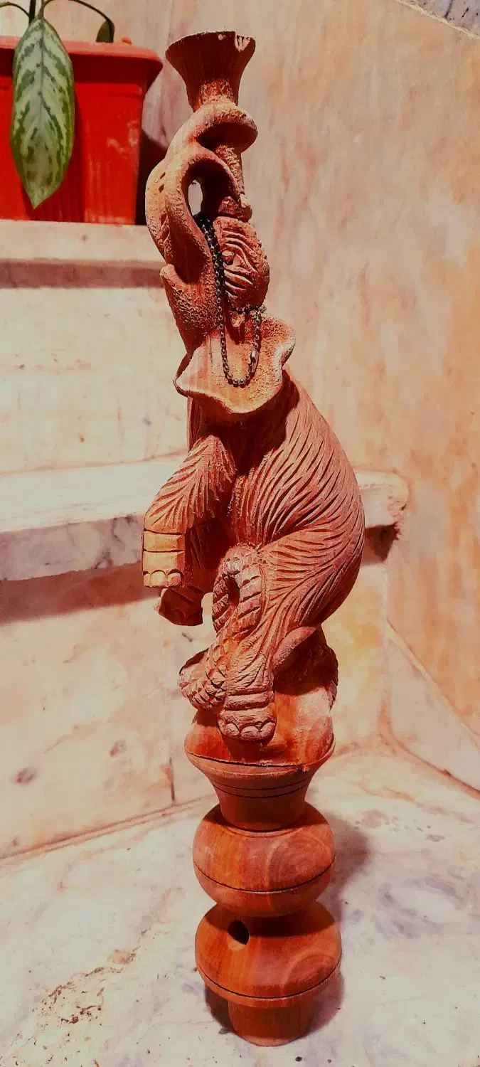 طنه قلیان فیل تراشیده از چوب گردو|صنایع دستی و سایر لوازم تزئینی|تهران, مهران (سیدخندان)|دیوار