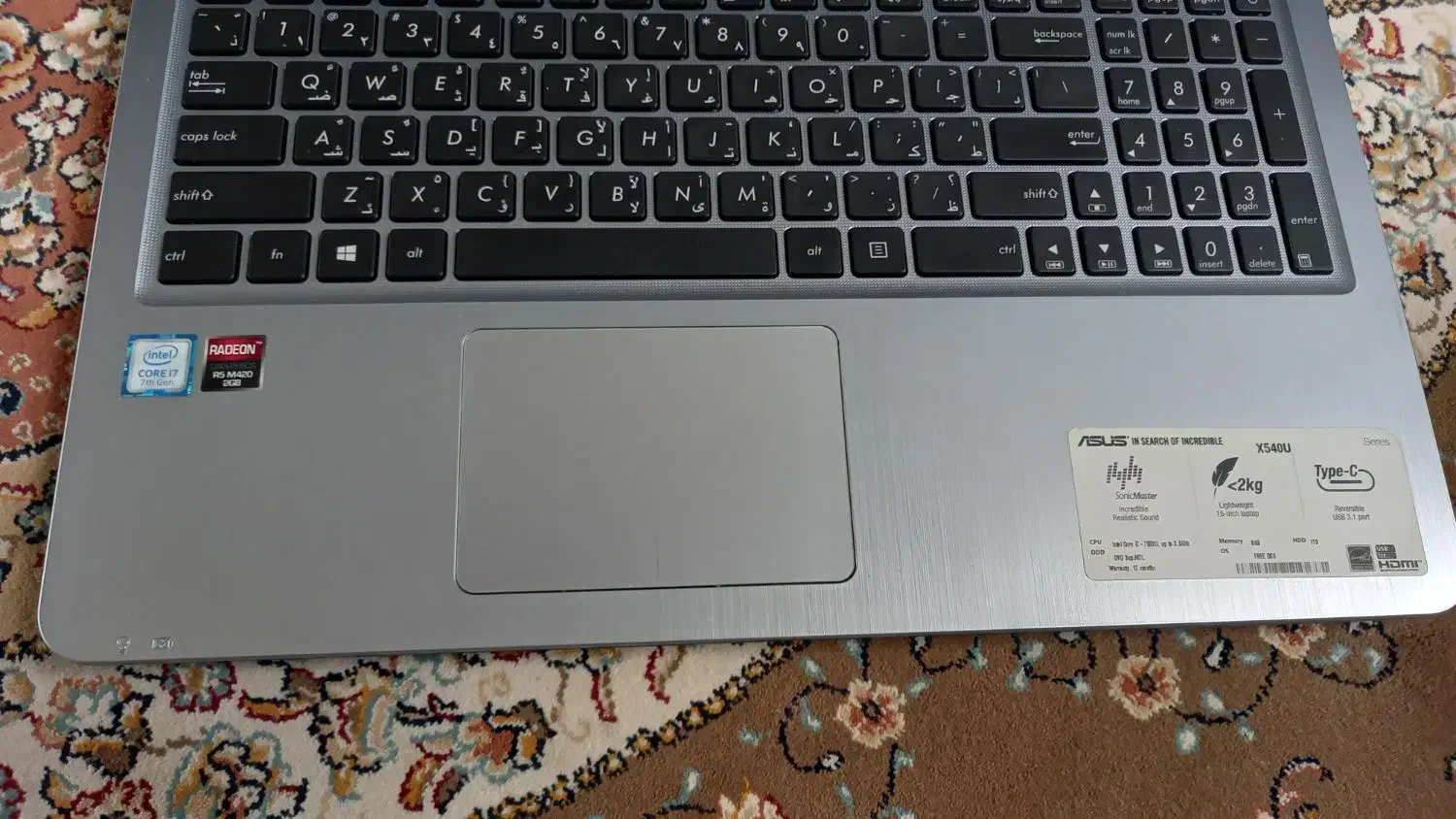 فروش لب تاپ ایسوز x540u|رایانه همراه|آباده, |دیوار