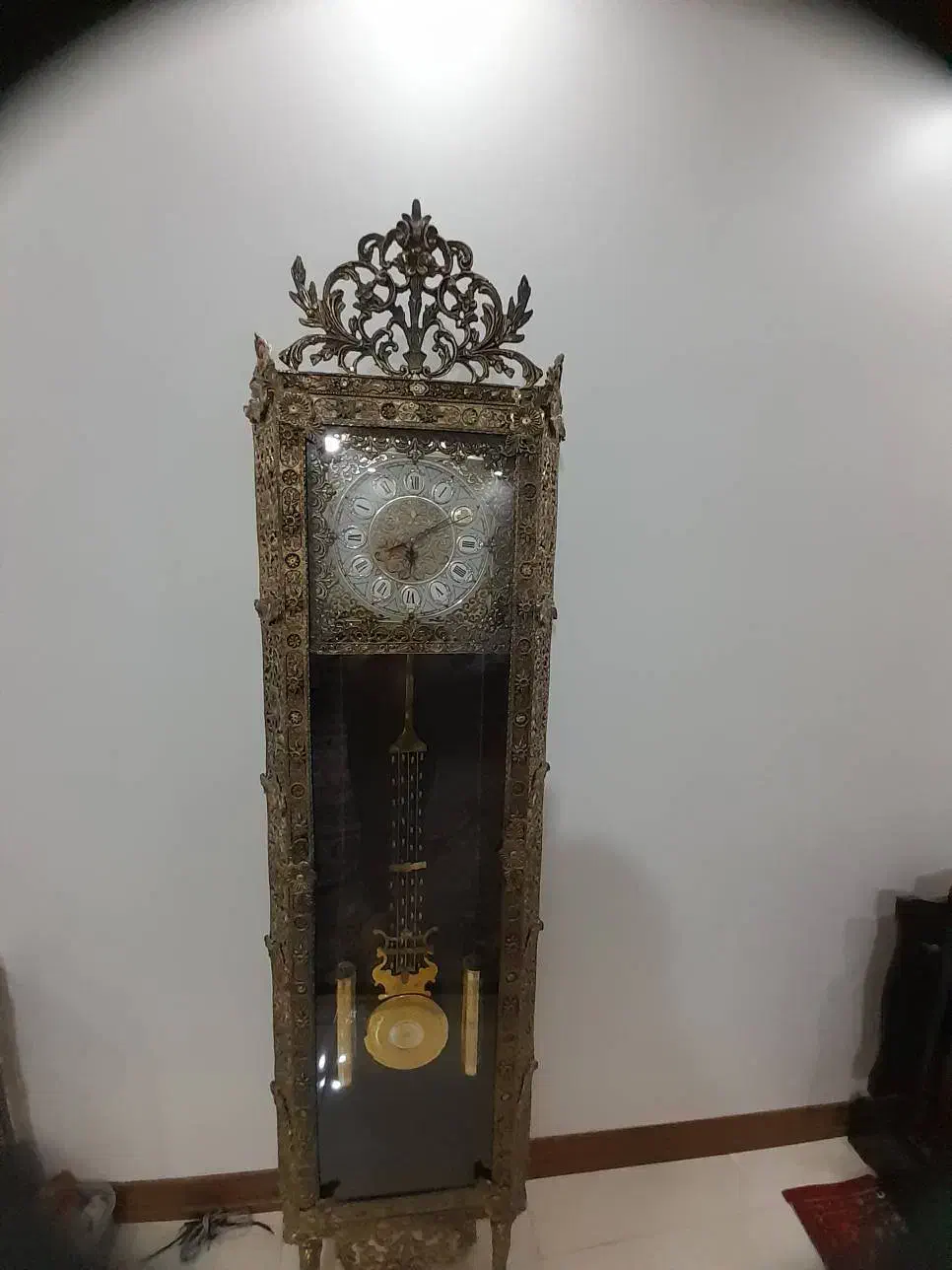 ساعت ایستاده آلومینیوم با آبکاری برنز|ساعت دیواری و تزئینی|اسلام‌شهر, شهرک مفیدی|دیوار