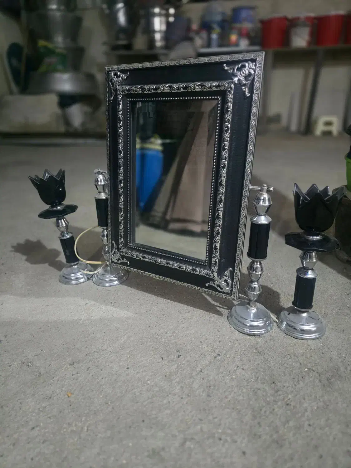 آینه شمعدان|آینه|ارومیه, |دیوار