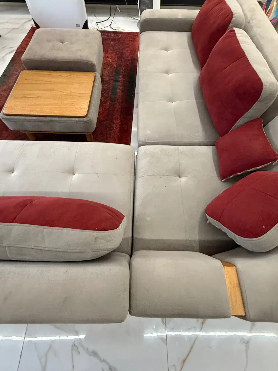 مبل ال ۶‌نفره|مبلمان خانگی و میز عسلی|قشم, |دیوار