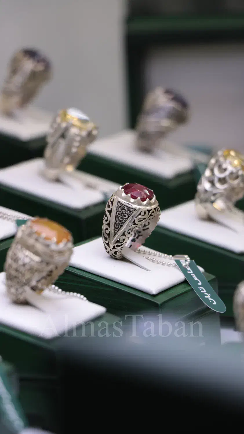 انگشتر نقره های دست ساز با نگین های اصلی|جواهرات|مشهد, هفده شهریور|دیوار