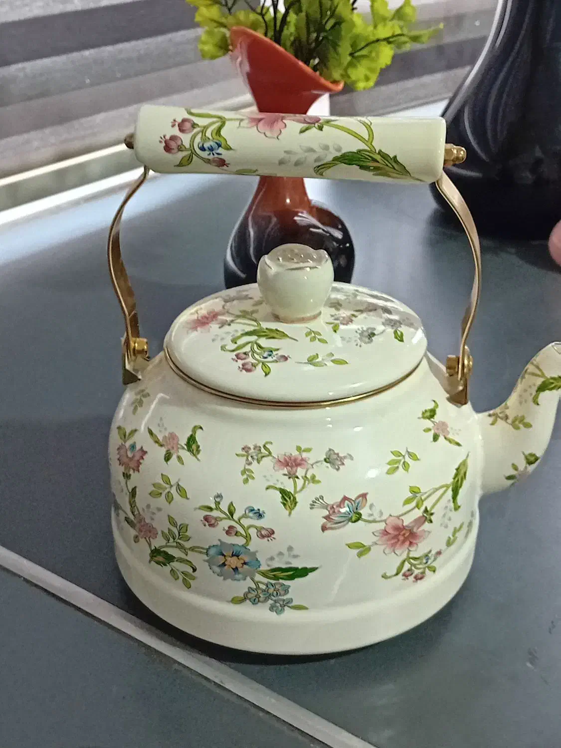 کتری لعابی نو|قوری، کتری، قهوهساز دستی|کرمانشاه, |دیوار