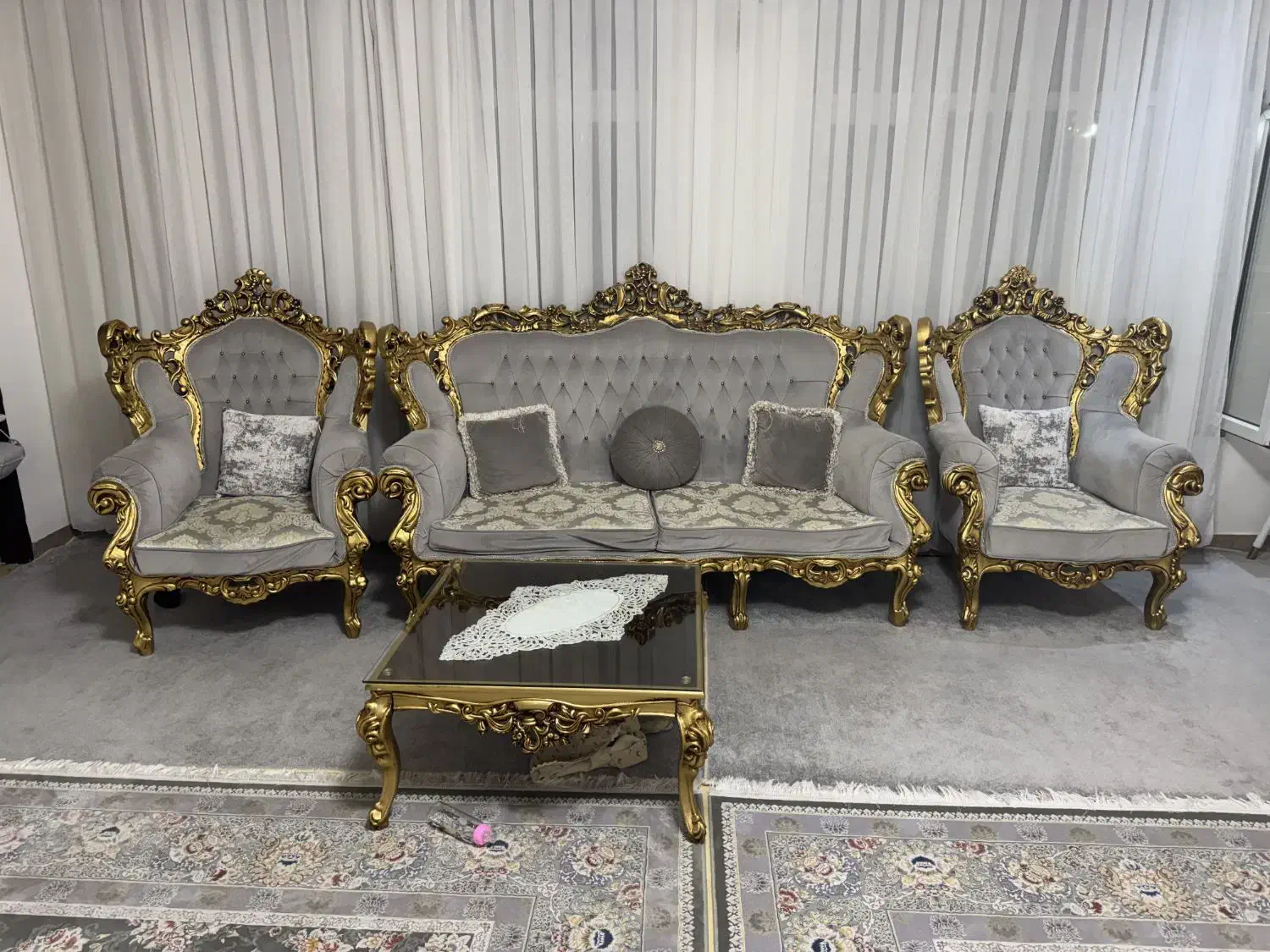 مبل هفت نفره سلطنتی|مبلمان خانگی و میز عسلی|جوانرود, |دیوار