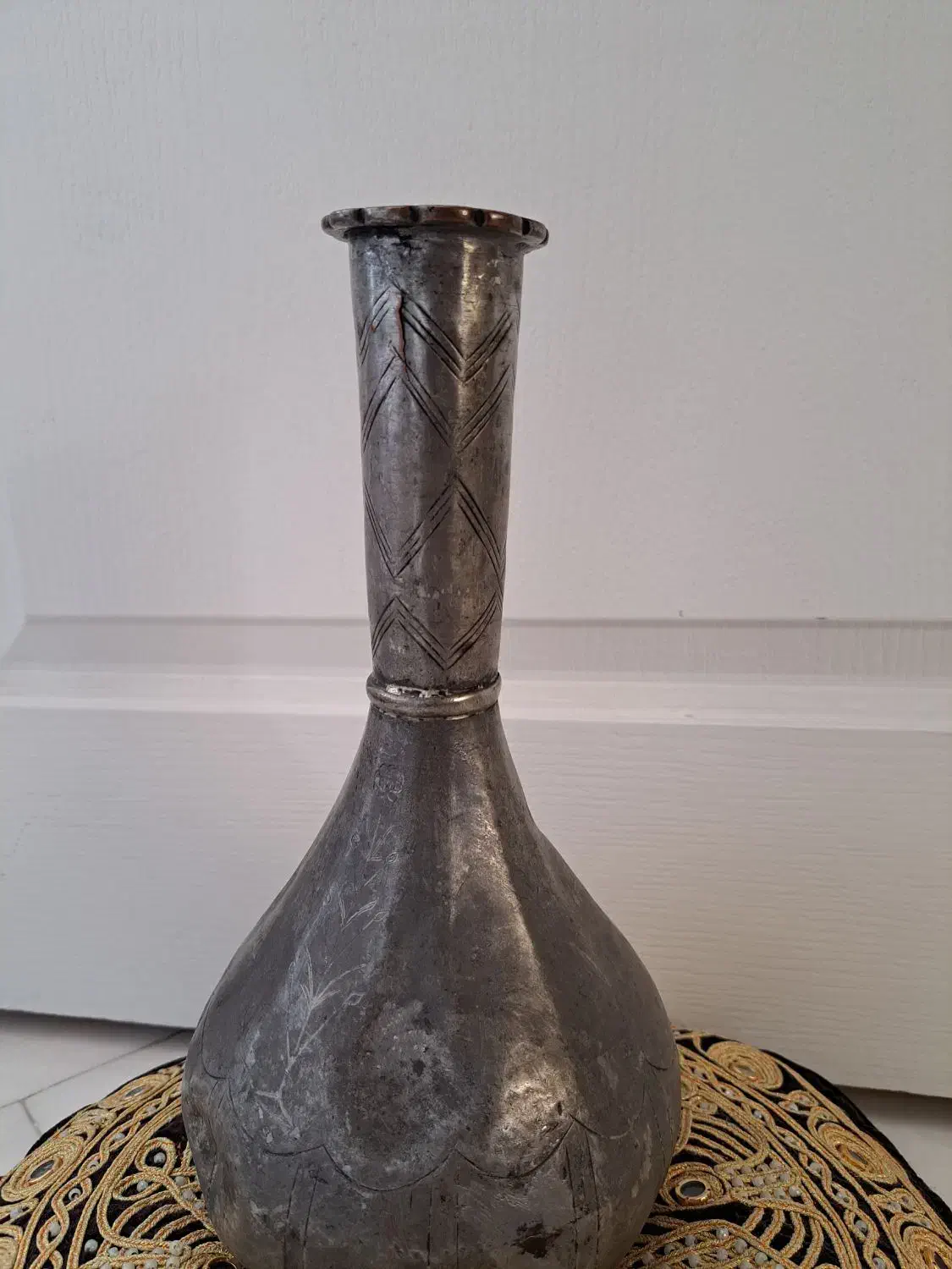 کوزه قلم کاری مس|کلکسیون اشیاء عتیقه|تهران, اتابک|دیوار