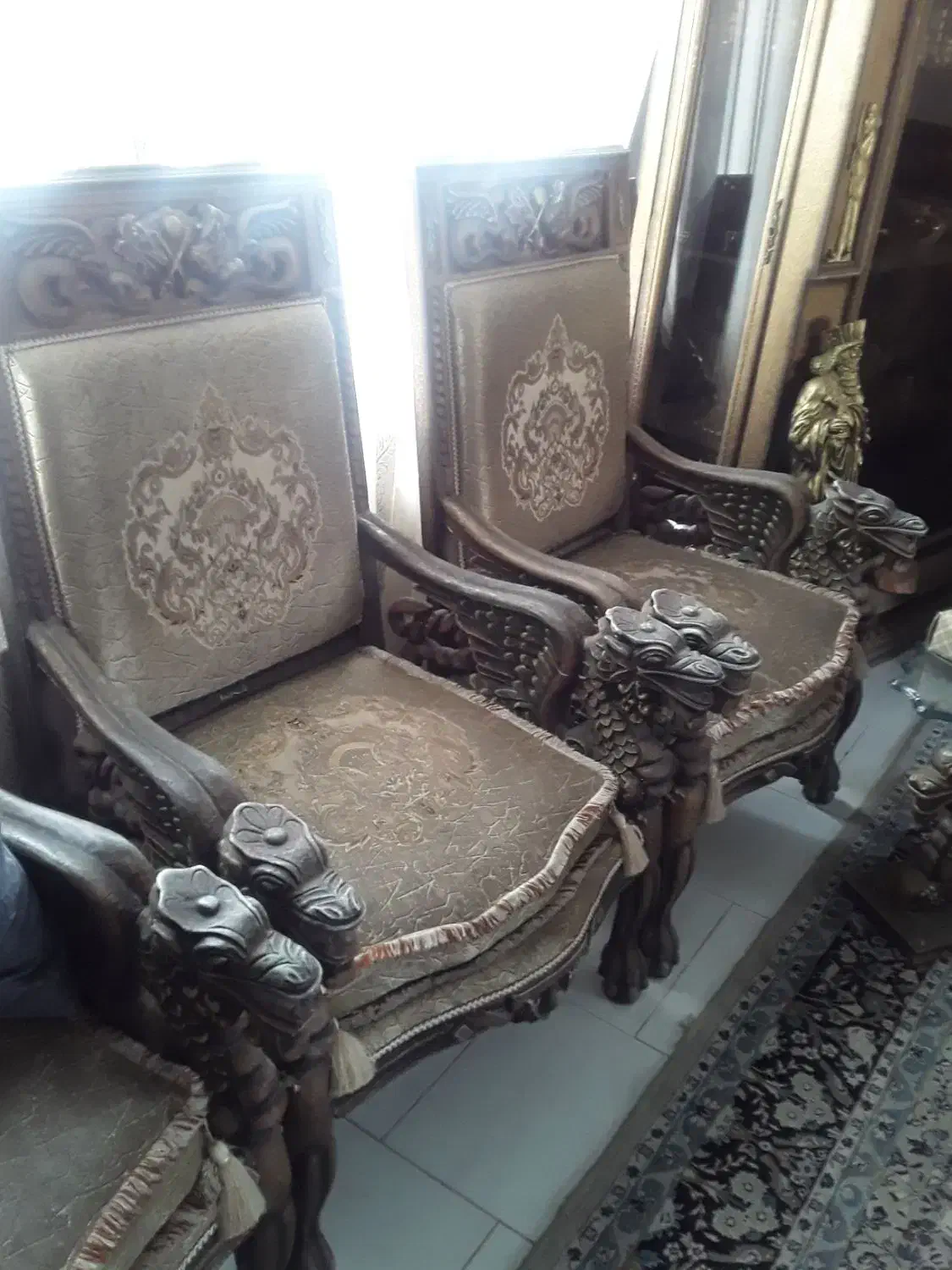 مبل سلطنتی  ۹ نفره ونهار خوری ۸ نفره وبوفه|مبلمان خانگی و میز عسلی|پردیس, فاز ۹|دیوار