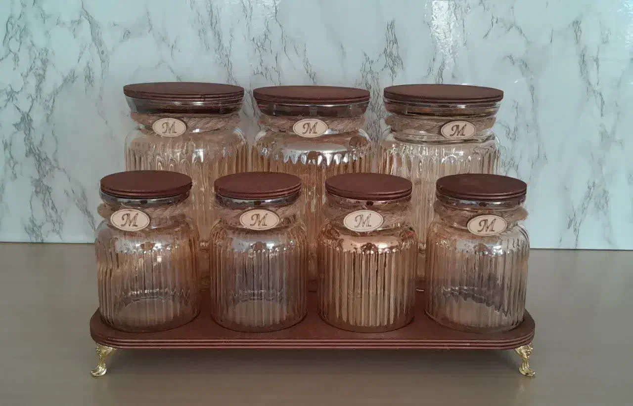 پاسماوری ۸پارچه بلور شامپاین|ظروف نگهدارنده، پلاستیکی، یک‌بارمصرف|بن, |دیوار