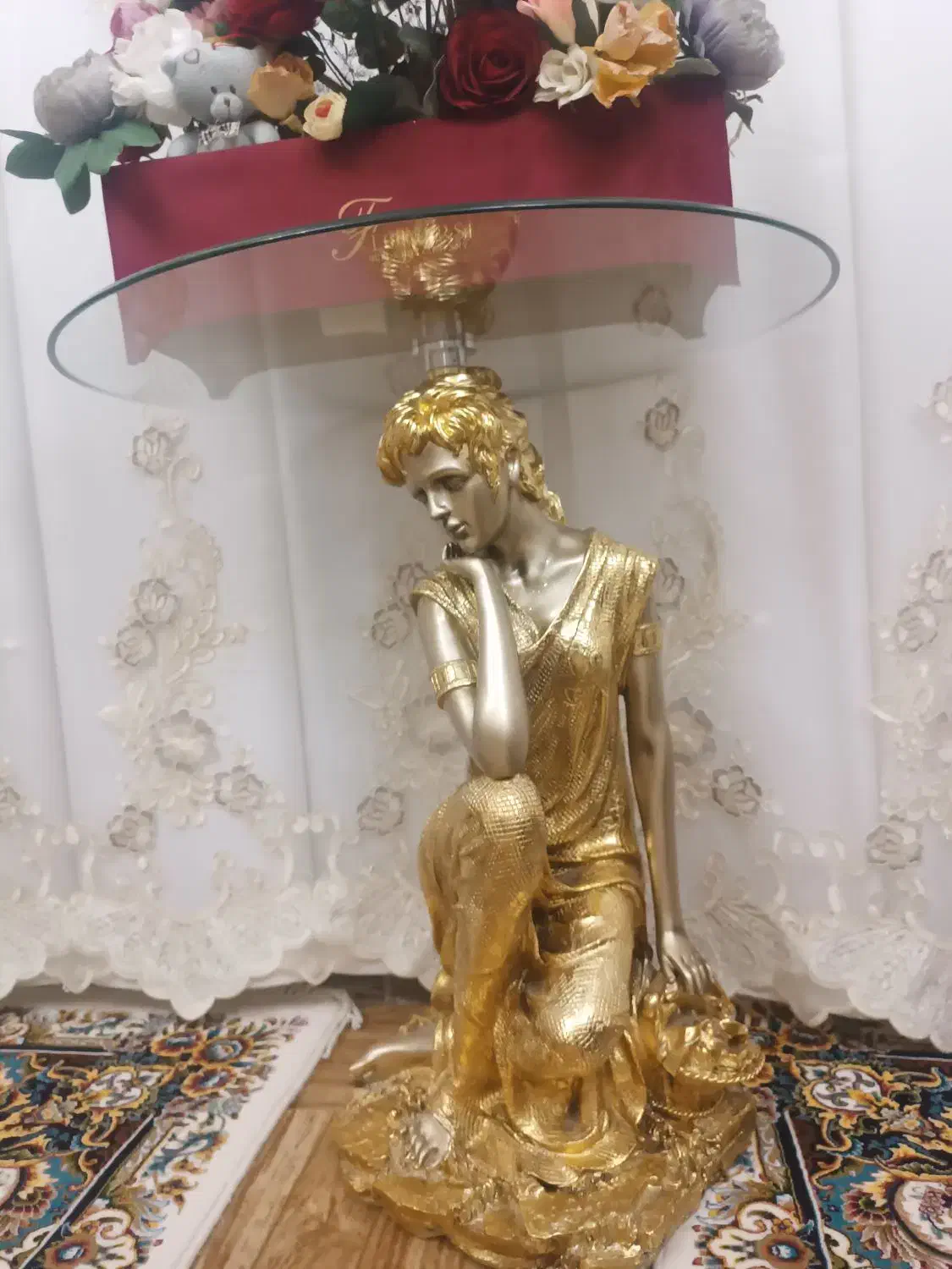 میز کنارسالنی ورق طلا|صنایع دستی و سایر لوازم تزئینی|تبریز, |دیوار