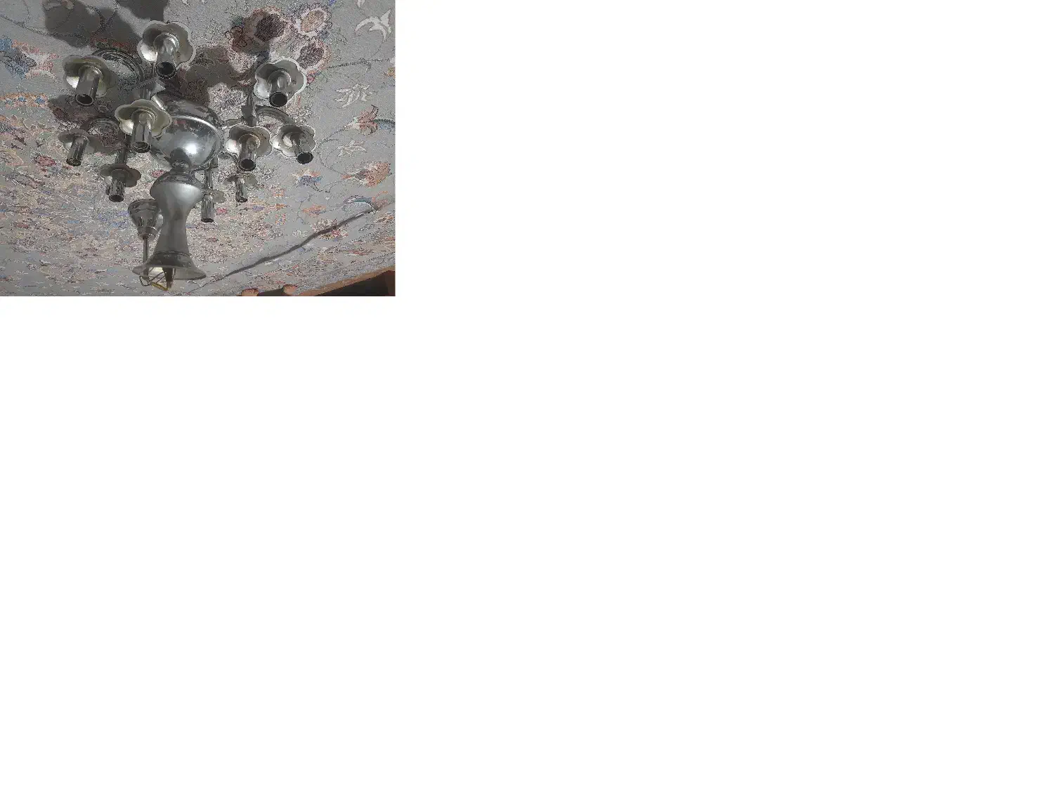 لوسترنقره ای۴شاخه۱۲شعله سیلور|لوستر و چراغ آویز|تهران, علی‌آباد|دیوار