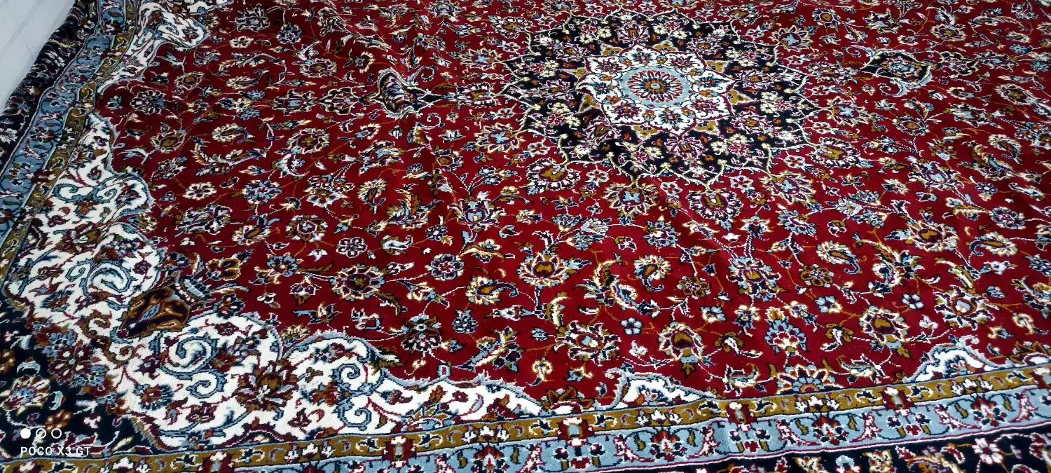 قالی 12 متری جنس نخ|فرش|خرم‌آباد, |دیوار