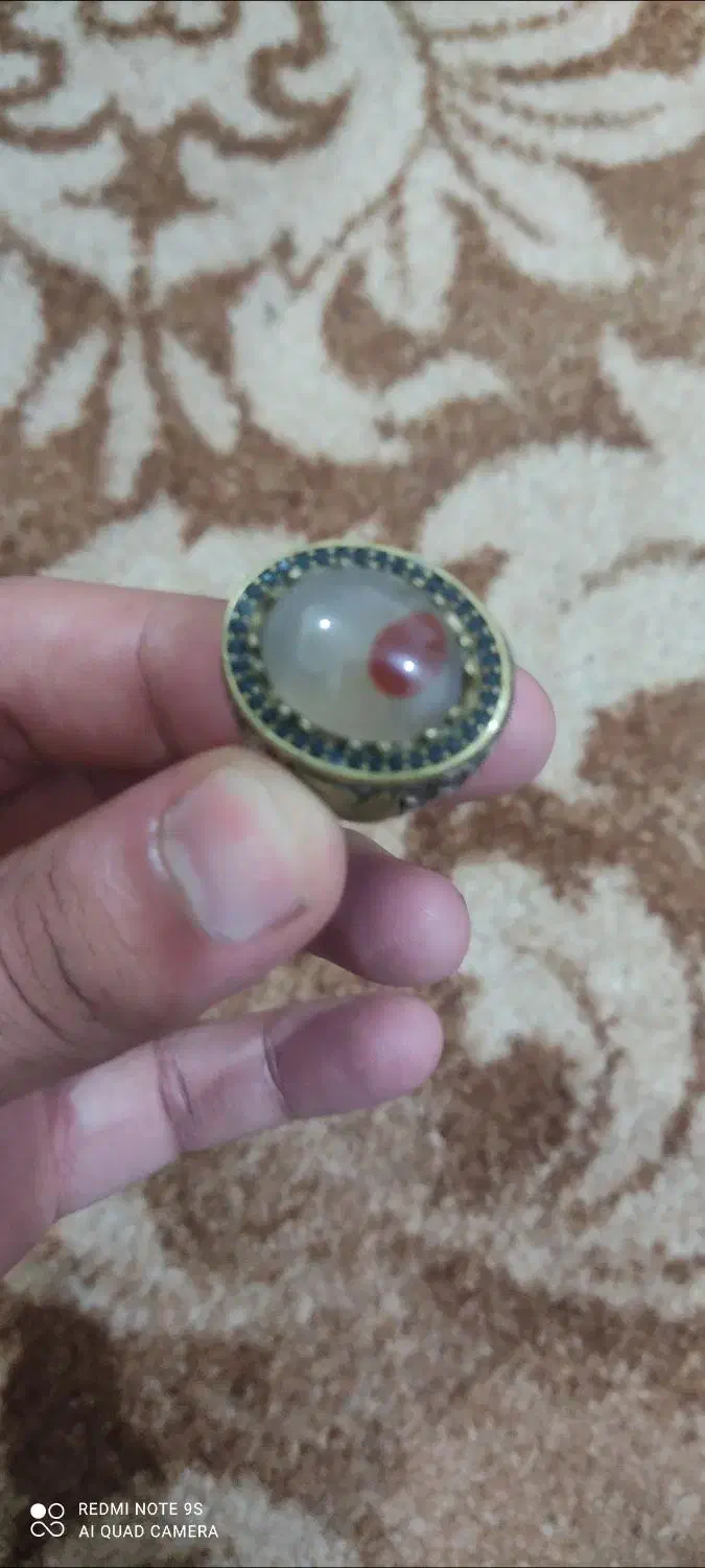 انگشتر فیروزه نیشابوری موزنایت وعقیق یمنی اصل|جواهرات|آبادان, |دیوار