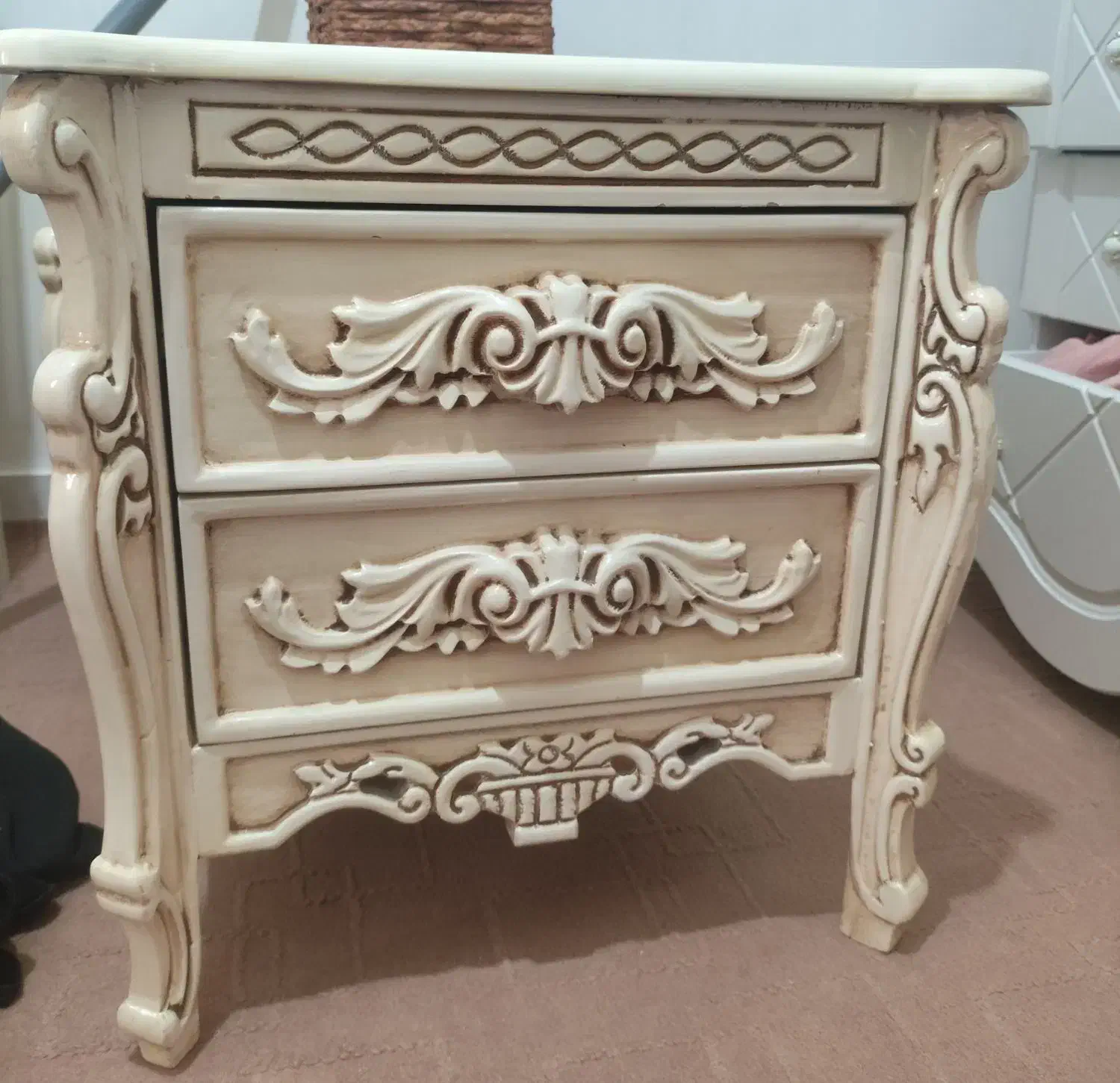 تخت خواب دو نفره چوب راش|تخت و سرویس خواب|وحیدیه, |دیوار