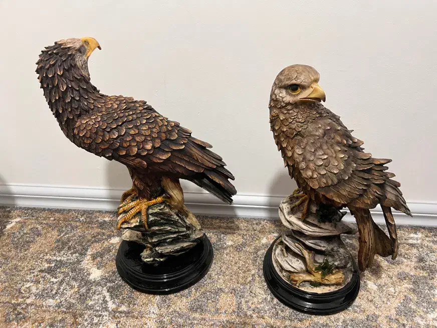 دوعددمجسمه شاهین|مجسمه، تندیس، ماکت|شیراز, شهرک بهشتی|دیوار