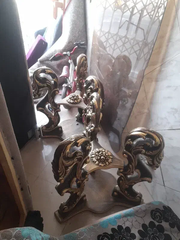 میز صندلی نهارخوری ۴نفره سلطنتی|میز و صندلی غذاخوری|رباطکریم, رباطکریم|دیوار