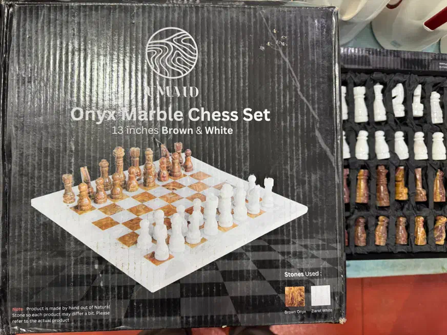 شترنج تمام سنگ شیک مجلسی خاص|کلکسیون و سرگرمی|گنبد کاووس, |دیوار