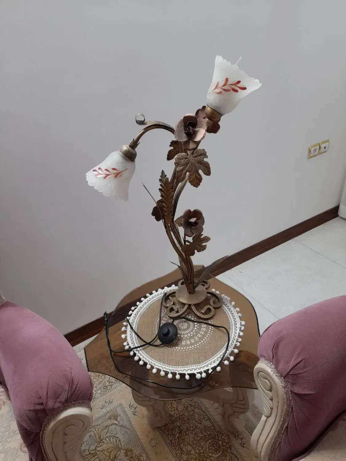 آباژور فلزی|چراغ خواب و آباژور|قم, علی آباد سعدگان|دیوار