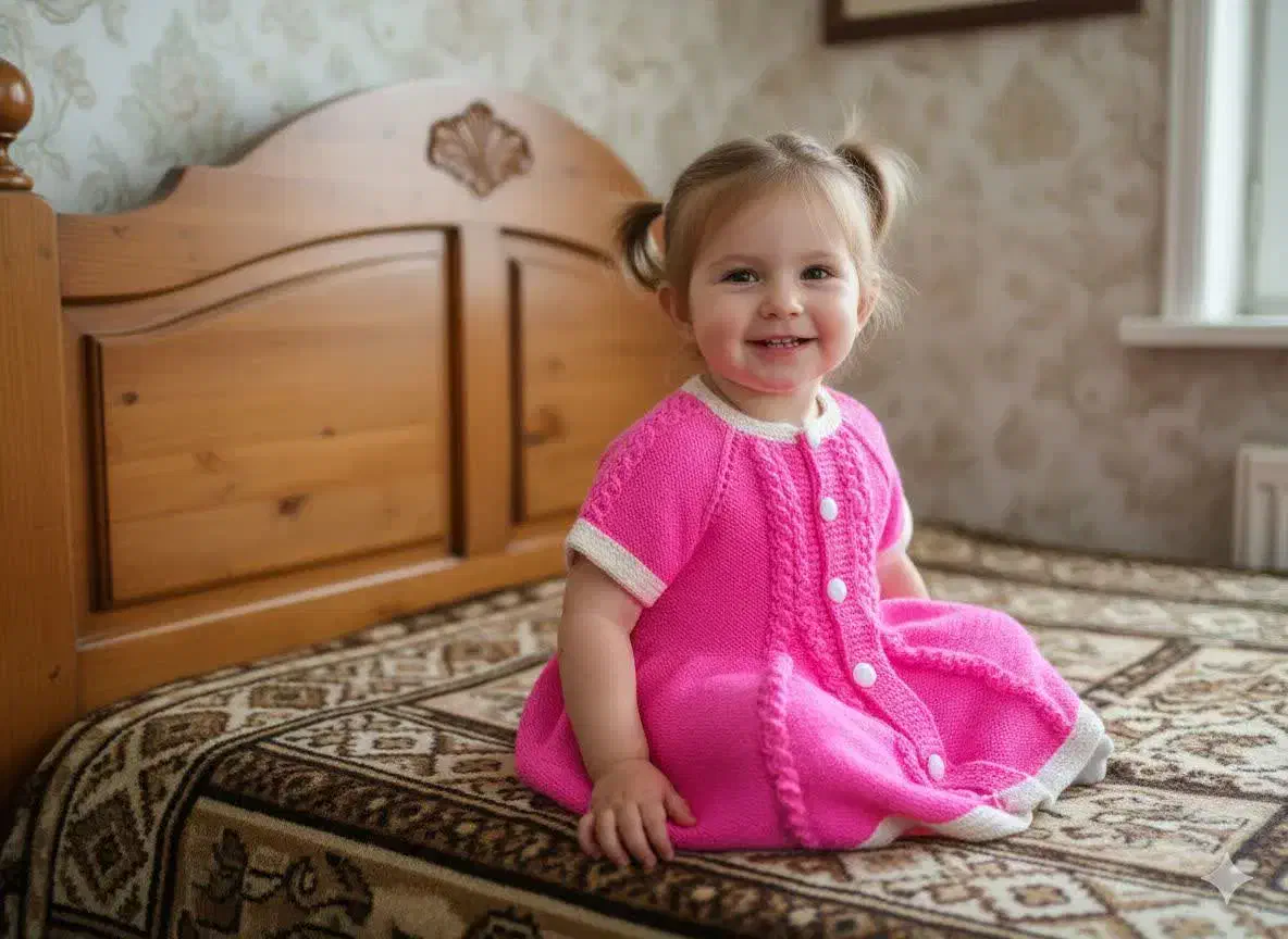 پیراهن بافت دخترانه|لباس|لار, |دیوار