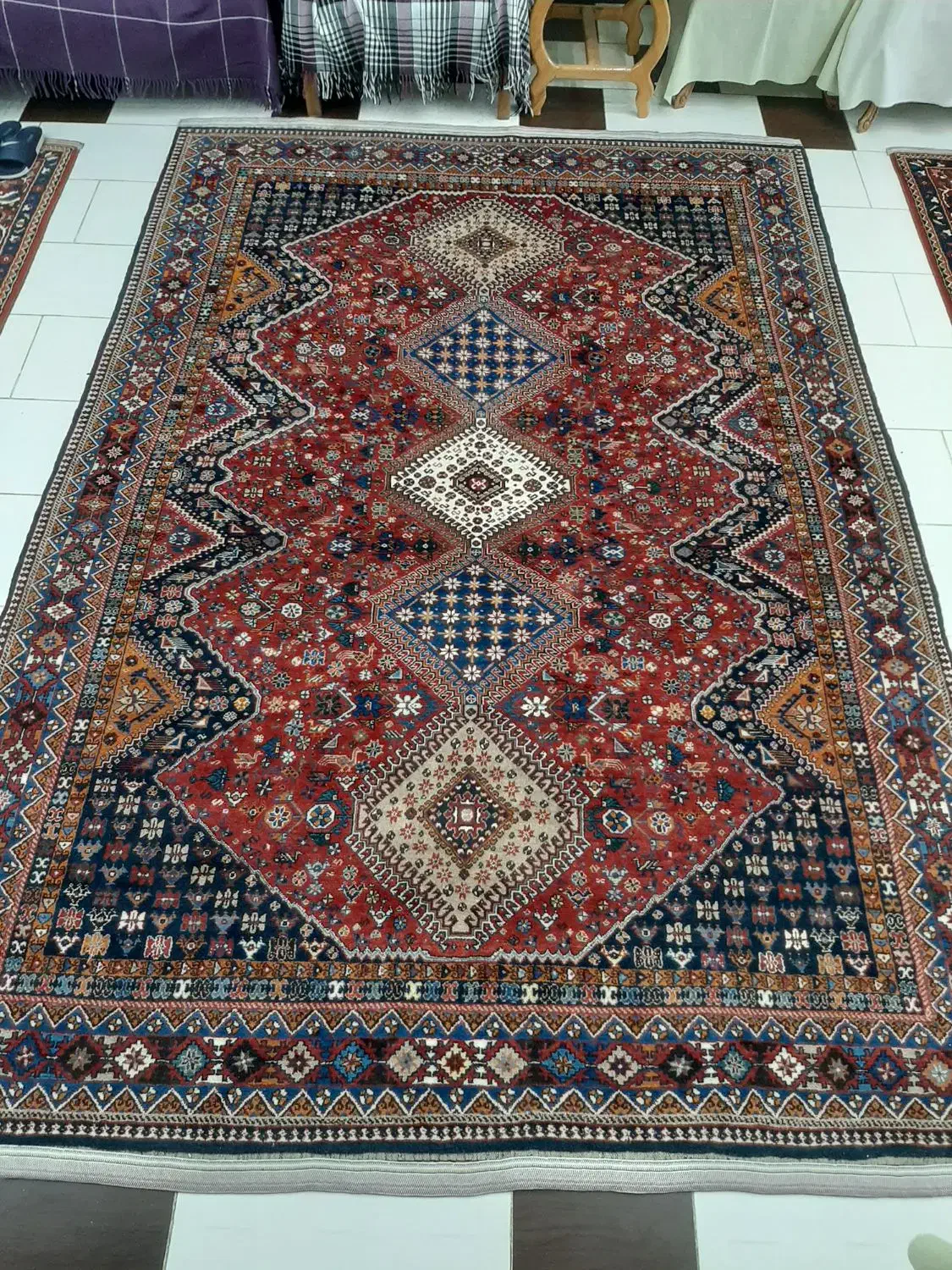 فرش خشت چالشتر، فرش یلمه ۶ متری|فرش|بروجن, |دیوار