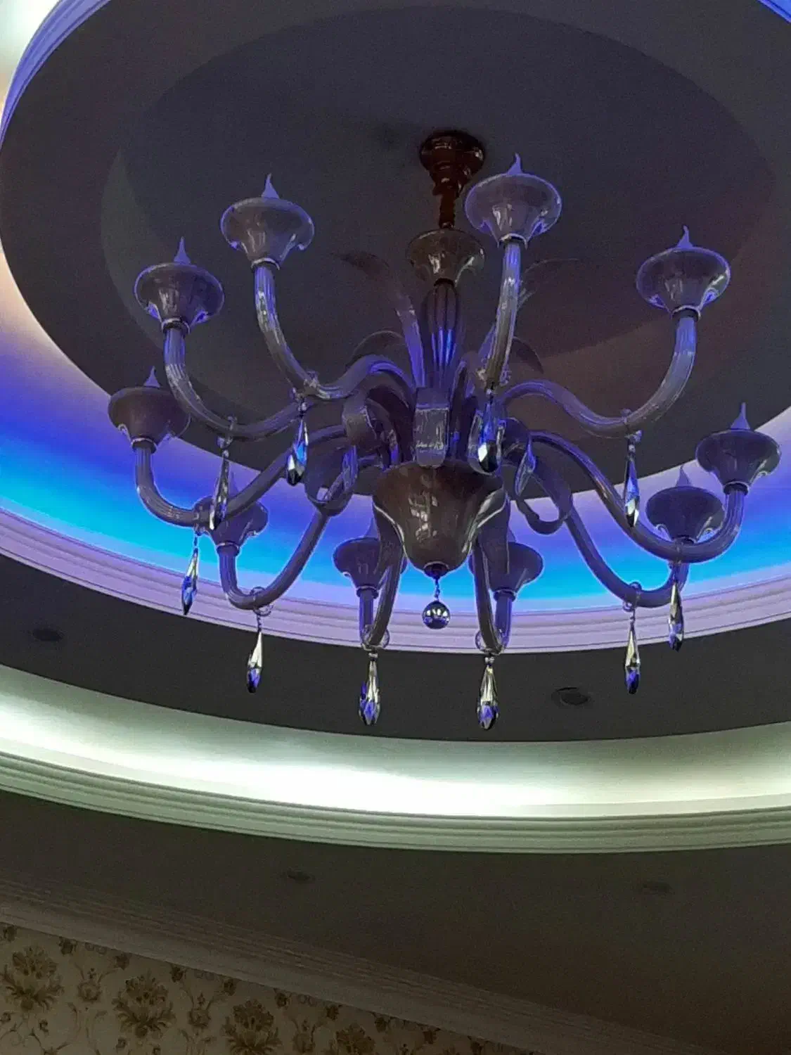 لوستر تمام کریستال فروشی|لوستر و چراغ آویز|اشتهارد, |دیوار