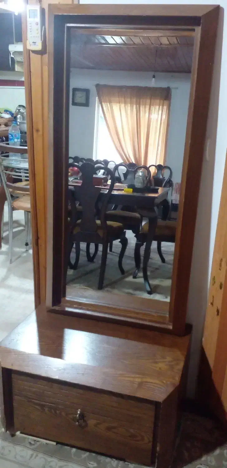 کنسول وآینه خوش رنگ|بوفه، ویترین، کنسول|رویان, |دیوار